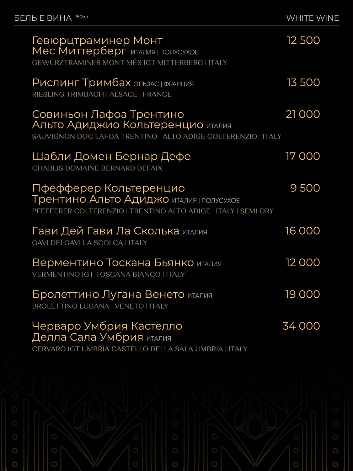 Меню — бар